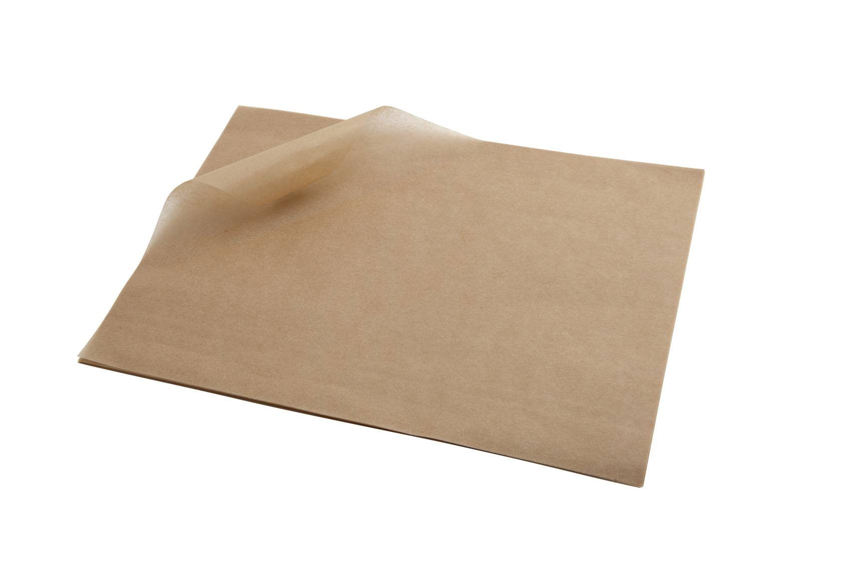Greaseproof Paper Brown 25 x 20cm - Chefs Tableware