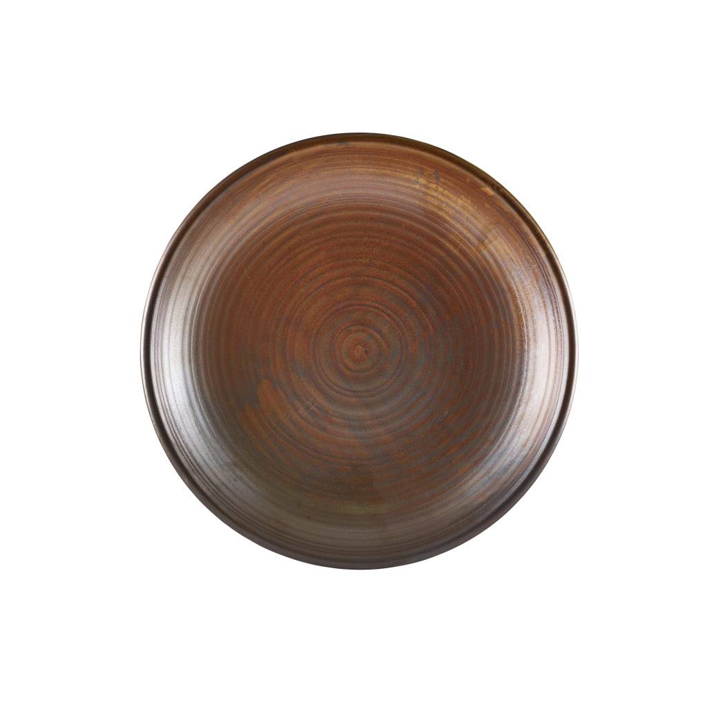 Terra Porcelain Rustic Copper Deep Coupe Plate