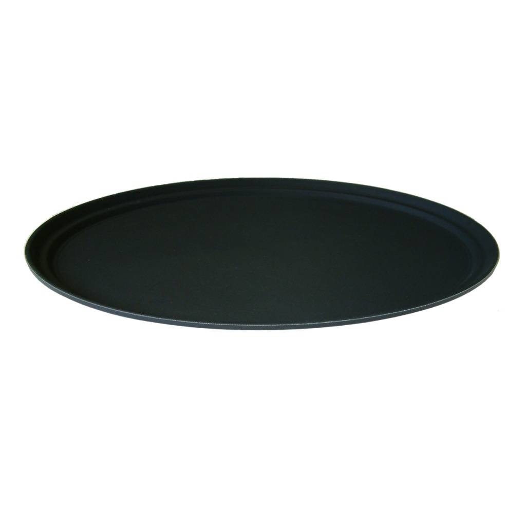 Oval Black Non Slip Tray