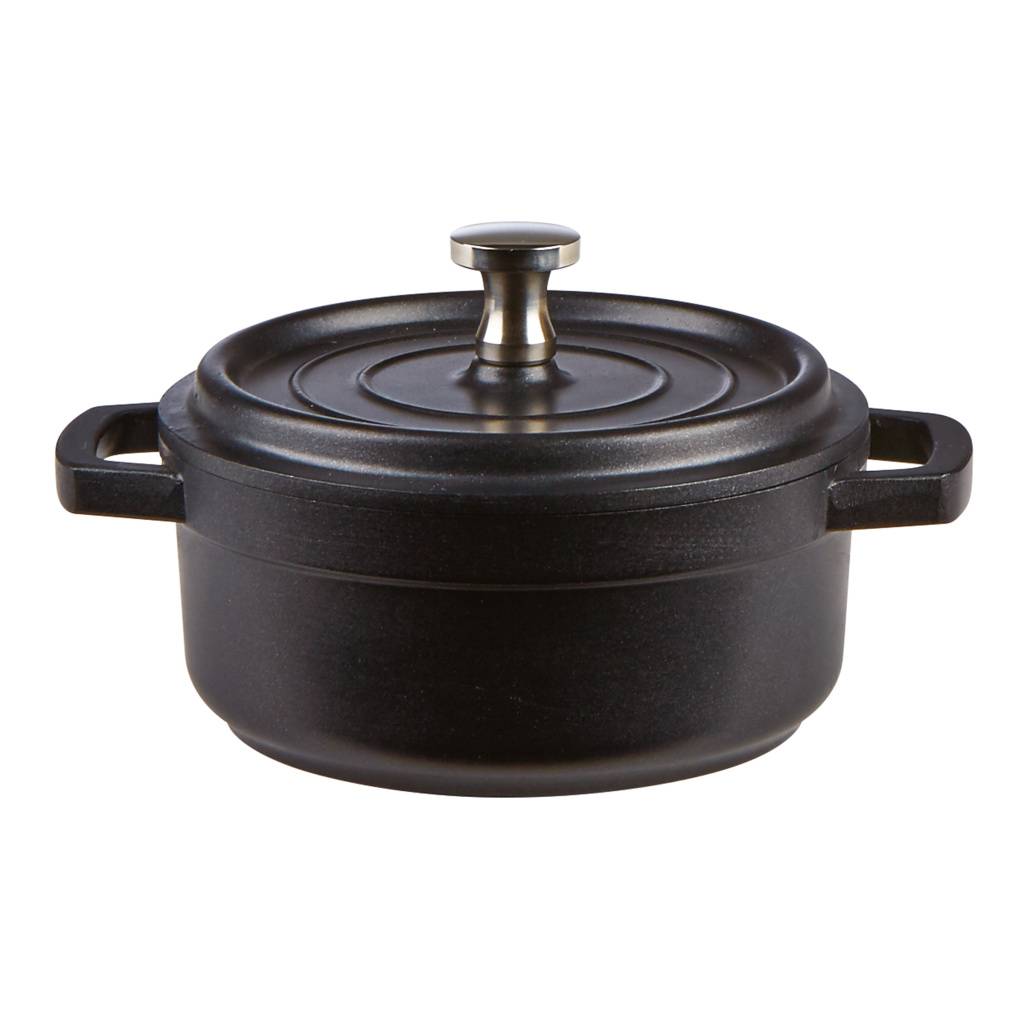 Mini Round Black Cast Aluminium Cocotte