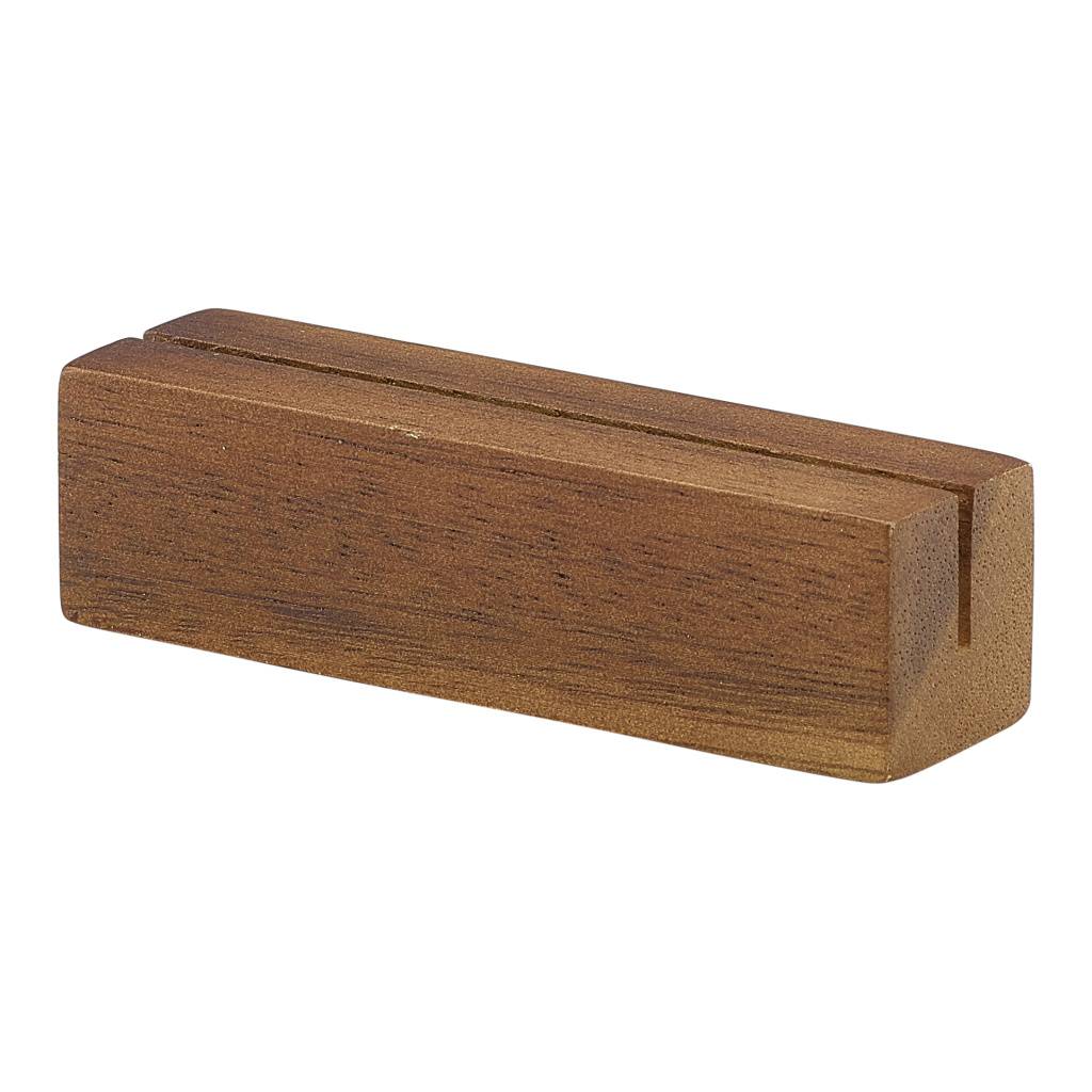 Acacia Wood Sign Holder 9 x 3 x 3cm