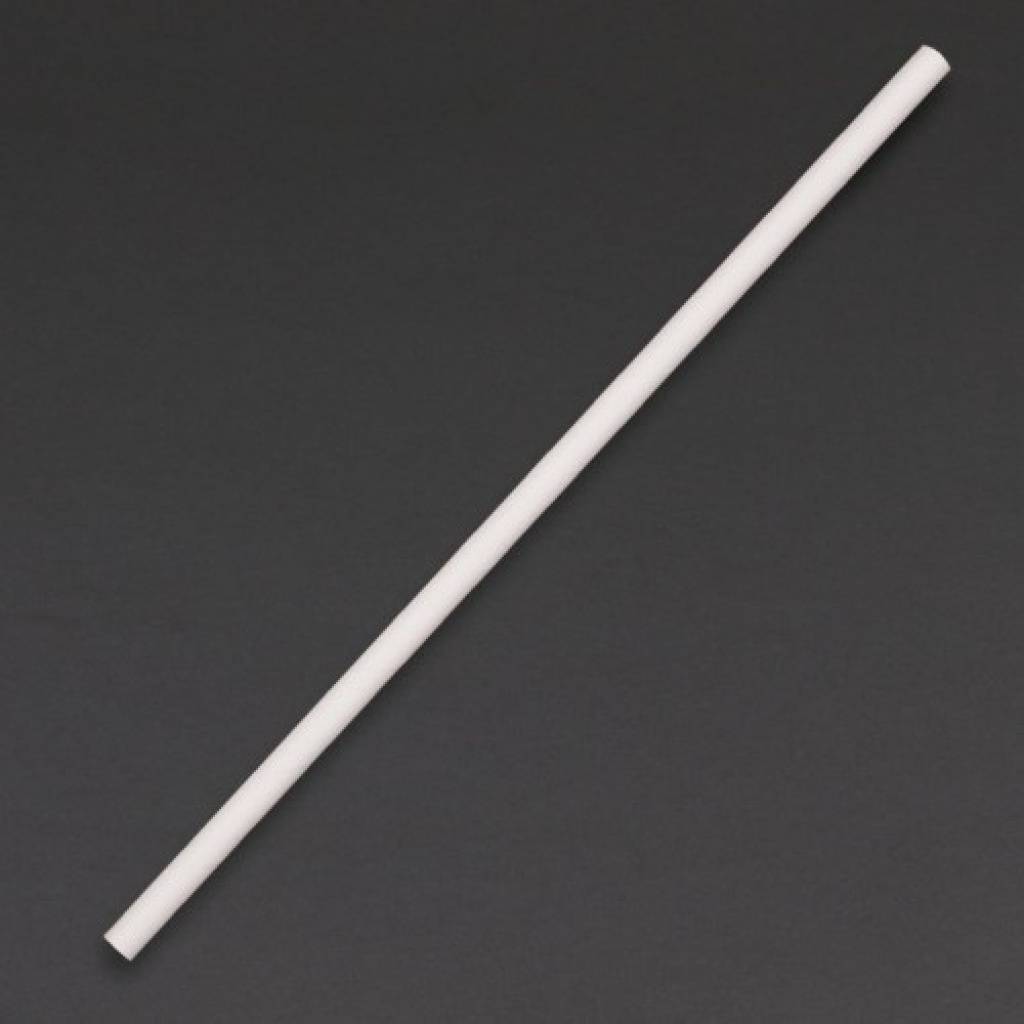 Compostable White Paper Straws 20cm