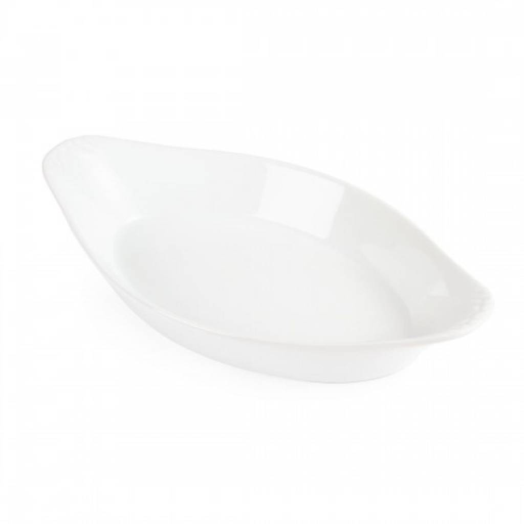 White Oval Eared Dish 26.2cm x 14.1cm