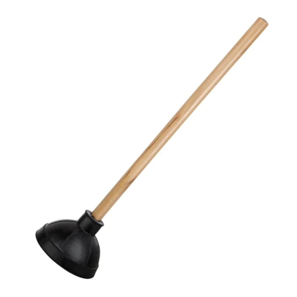 Plunger With Wooden Handle