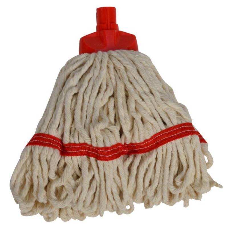 Red Rag Mops Red Freedom Midi Looped Cotton Mops - Chefs Tableware